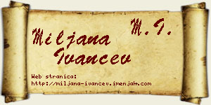 Miljana Ivančev vizit kartica